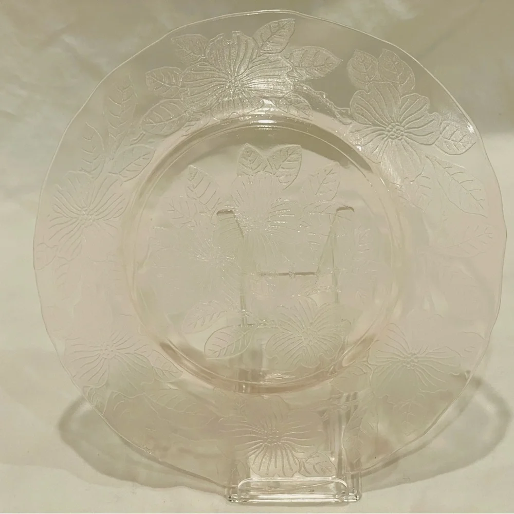 ☀️2/$20 Macbeth-Evans Dogwood Pink Depression Glass 8” Luncheon Plate